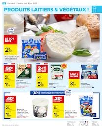 Prix et réduction Mozzarella dans le prospectus Carrefour en cours Offre Mozzarella dans le catalogue Carrefour du moment à la page 8
