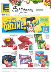 EDEKA Supermarkt Prospekt der aktuellen Woche mit 38 Seiten, gültig von 03.08.2026 bis 08.08.2026, in Schwarzach und Umgebung Aktueller EDEKA Supermarkt Prospekt in Schwarzach und Umgebung, "Wir lieben Lebensmittel!" mit 38 Seiten, 03.08.2026 - 08.08.2026