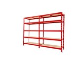 Étagère métal  10 tablettes L. 200 x H. 192 x P. 45 cm rouge en promo chez Brico Dépôt Aubagne à 69,00 €