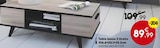 Table basse 2 tiroirs - Maxi Bazar à Créteil Table basse 2 tiroirs en promo chez Maxi Bazar Créteil à 89,99 €