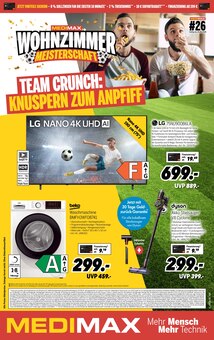 MEDIMAX Prospekt der KW 25 "TEAM CRUNCH: KNUPSERN ZUM ANPFIFF" Aktueller MEDIMAX Prospekt "TEAM CRUNCH: KNUPSERN ZUM ANPFIFF" Seite 1 von 11 Seiten