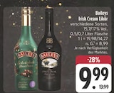 Irish Cream Likör Schokolade Haselnuss Angebote von Baileys bei EDEKA Erlangen für 9,99 €