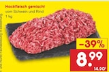 Netto Marken-Discount Böhlen - Hackfleisch gemischt Angebot im Prospekt Hackfleisch gemischt bei Netto Marken-Discount im Böhlen Prospekt für 8,99 €