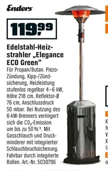Edelstahl-Heizstrahler „Elegance ECO Green“ bei OBI in Lünen Edelstahl-Heizstrahler „Elegance ECO Green“ im Angebot bei OBI Lünen für 119,99 €