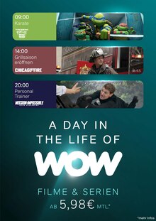 Fernseher im WOW Prospekt "A Day in the Life of WOW" mit 4 Seiten (Wuppertal)