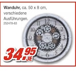 Aktuelles Wanduhr Angebot bei Möbel AS in Mannheim ab 34,95 €