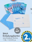 Einladungskarten von Stitch für 0,33 € bei TEDi im Angebot Einladungskarten von Stitch im aktuellen TEDi Prospekt