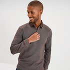 Polo manches longues marron foncé homme - La Halle Polo manches longues marron foncé homme à 18,19 € dans le catalogue La Halle