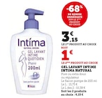 Gel lavant intime quotidien - Intima - U Express Gel lavant intime quotidien - Intima à 1,00 € dans le catalogue U Express