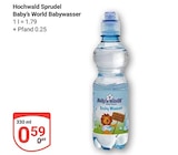 Baby’s World Babywasser im Angebot bei GLOBUS in Zwickau Baby’s World Babywasser Angebote von Hochwald bei GLOBUS Zwickau für 0,59 €
