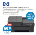 DeskJet 4310 von hp im aktuellen V-Markt Prospekt für 69,90 €