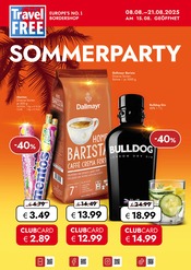 Spirituosen im Travel FREE Prospekt in Hof Aktueller Travel FREE Prospekt mit Spirituosen, "SOMMERPARTY", Seite 1