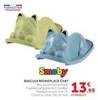 Bascule Monoplace Chat - Smoby en promo chez Super U Montélimar à 13,99 €