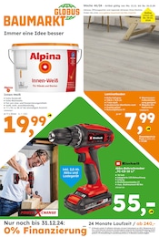 Aktueller Globus-Baumarkt Prospekt mit Alpina, "Immer eine Idee besser", Seite 1