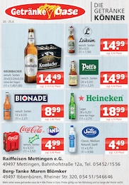 Getränke Oase Prospekt für Recke: "Aktuelle Angebote", 1 Seite, 20.04.2026 - 25.04.2026