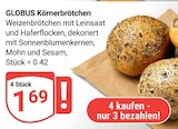 Aktuelle Wecker Angebote bei GLOBUS in Jena Aktuelles Körnerbrötchen Angebot bei GLOBUS in Jena ab 1,69 €