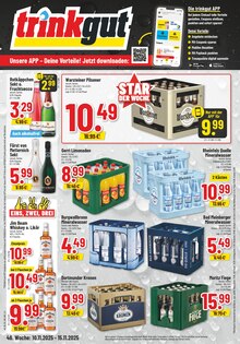 Trinkgut Prospekt der Woche "Aktuelle Angebote" Seite 1, 10.11.2025 bis 15.11.2025 für Ennepetal Aktueller Trinkgut Prospekt "Aktuelle Angebote" Seite 1 von 6 Seiten für Ennepetal