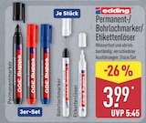 Permanentmarker im Angebot bei ALDI Nord in Lutherstadt Wittenberg Permanentmarker Angebote von edding bei ALDI Nord Lutherstadt Wittenberg für 3,99 €