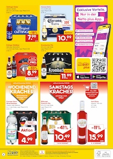 Bier im Netto Marken-Discount Prospekt "DER ORT, AN DEM DU IMMER AUSGEZEICHNETE PREISE FINDEST." mit 2 Seiten (Albstadt)