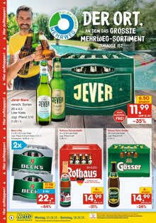 Bier im aktuellen Netto Marken-Discount Prospekt (Albstadt) Bier im Netto Marken-Discount Prospekt "DER ORT, AN DEM DU IMMER AUSGEZEICHNETE PREISE FINDEST." mit 6 Seiten (Albstadt)