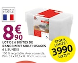 Promo Boîtes de rangement multi-usages 6 L à 8,90 € dans le catalogue Mr.Bricolage à Saintes