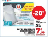 Lot de recharges sachet neutre 3 + 1 OFFERT - U dans le catalogue Hyper U