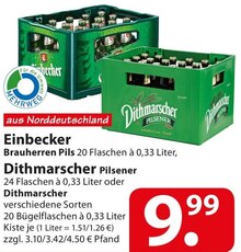 Einbecker Brauherren Pils, Dithmarscher Pilsener oder Dithmarscher bei famila Nordost in Wedel Einbecker Brauherren Pils, Dithmarscher Pilsener oder Dithmarscher im Angebot bei famila Nordost Wedel für 9,99 €