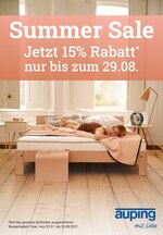 Auping Prospekt für Stolberg mit 13 Seiten Auping Prospekt für Stolberg: "Summer Sale - Endlich Erholung", 13 Seiten, 22.07.2021 - 29.08.2021