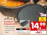 Gusseisen-Grillplatte 2in1 ca. Ø 35 cm Angebote von BBQ Boss bei Netto Marken-Discount Neuss für 14,99 €