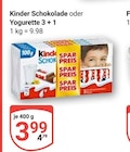 Schokolade Angebote von Kinder bei GLOBUS Jena für 3,99 €