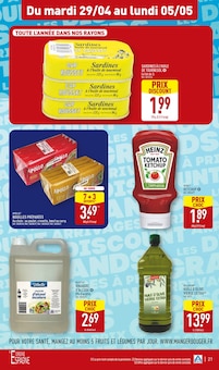 Promo Conserve de sardines dans le catalogue Aldi du moment à la page 24