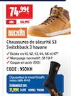 Chaussures de sécurité S3 Switchback 3 havane - Scruffs en promo chez Screwfix Le Havre à 11,99 €