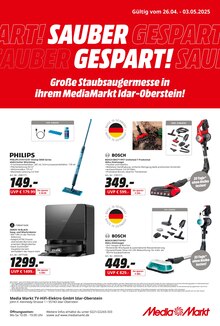 MediaMarkt Saturn Prospekt Idar-Oberstein "Große Staubsaugermesse in ihrem MediaMarkt Idar-Oberstein!" mit 1 Seite