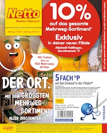 Netto Marken-Discount Prospekt für Albstadt: "10% auf das gesamte Mehrweg-Sortiment", 4 Seiten, 17.02.2025 - 22.02.2025