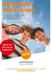 Aktueller Meine Apotheken Apotheke Prospekt in Leipzig und Umgebung, "Mein Preis. Mein Vorteil." mit 20 Seiten, 01.03.2025 - 31.08.2025