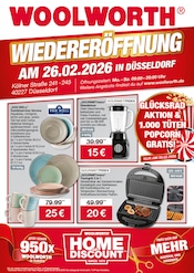 Tischgrill im Woolworth Prospekt in Neuss Aktueller Woolworth Prospekt mit Tischgrill, "NEUERÖFFNUNG IN DÜSSELDORF", Seite 1