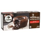 Moelleux au chocolat noir congelé - CARREFOUR EXTRA - Carrefour Market à Bastia Moelleux au chocolat noir congelé - CARREFOUR EXTRA en promo chez Carrefour Market Bastia à 2,19 €