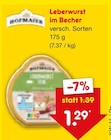 Leberwurst im Becher Angebote von Hofmaier bei Netto Marken-Discount Stuttgart für 1,29 €