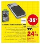 Batterie de secours 5000 mAh - SBS en promo chez Super U Saintes à 24,99 €
