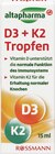 Sano Vitamin E 600 oder Vitamin D3 + K2-Tropfen von Altapharma im aktuellen Rossmann Prospekt für 2,99 €