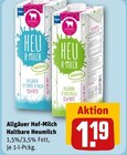 Haltbare Heumilch von Allgäuer Hof-Milch im aktuellen REWE Prospekt für 1,19 €