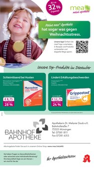 Aktueller mea - meine apotheke Prospekt "Unsere Dezember-Angebote" Seite 1 von 4 Seiten für Münsingen