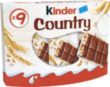 Pour 3 achetés, le 4ème article offert Sur les produits KINDER Bueno x 6, Country x 9, Maxi x 11 et Schokobons 225 g - Kinder dans le catalogue Carrefour