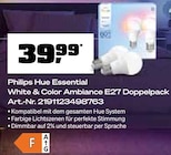 Hue Essential White & Color Ambiance E27 Doppelpack von Philips im aktuellen OBI Prospekt für 39,99 €