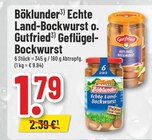 Echte Land-Bockwurst oder Geflügel-Bockwurst von Böklunder im aktuellen Trinkgut Prospekt