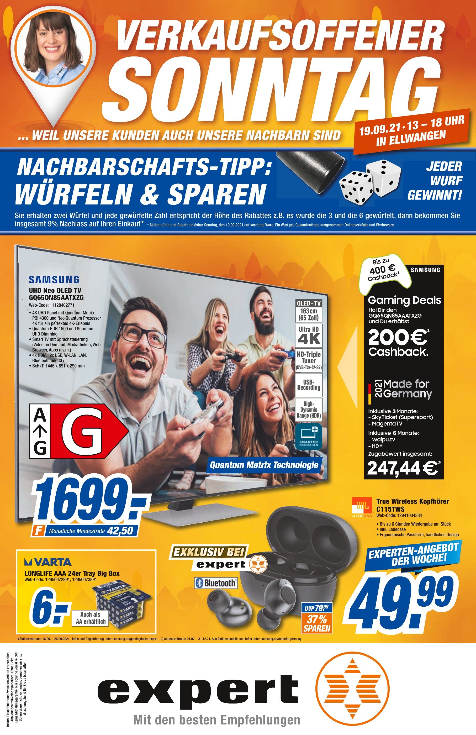 expert Prospekt für Aalen mit 12 Seiten expert Prospekt für Aalen: "VERKAUFSOFFENER SONNTAG", 12 Seiten, 15.09.2021 - 21.09.2021