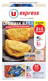 Prospectus Supermarchés U Express en cours à Villeneuve-la-Guyard et alentours, "LES PRIX BAS ! DANS VOTRE MAGASIN", 18 pages, 04/08/2026 - 09/08/2026 Catalogue Supermarchés U Express en cours à Villeneuve-la-Guyard et alentours, "LES PRIX BAS ! DANS VOTRE MAGASIN", 18 pages, 04/08/2026 - 09/08/2026