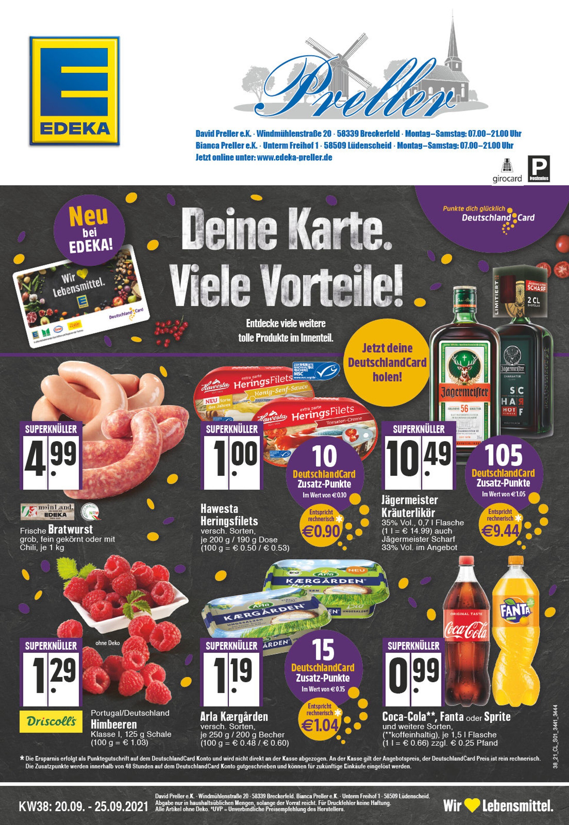 EDEKA Prospekt für Lüdenscheid mit 32 Seiten EDEKA Prospekt für Lüdenscheid: "Aktuelle Angebote", 32 Seiten, 20.09.2021 - 25.09.2021