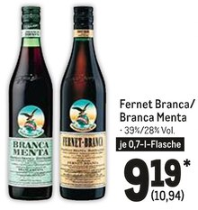 von Fernet Branca/Branca Menta Kräuterlikör von Fernet Branca/Branca Menta