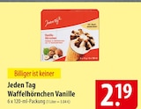 Jeden Tag Waffelhörnchen Vanille im Angebot bei famila Nordost in Gifhorn Jeden Tag Waffelhörnchen Vanille Angebote bei famila Nordost Gifhorn für 2,19 €